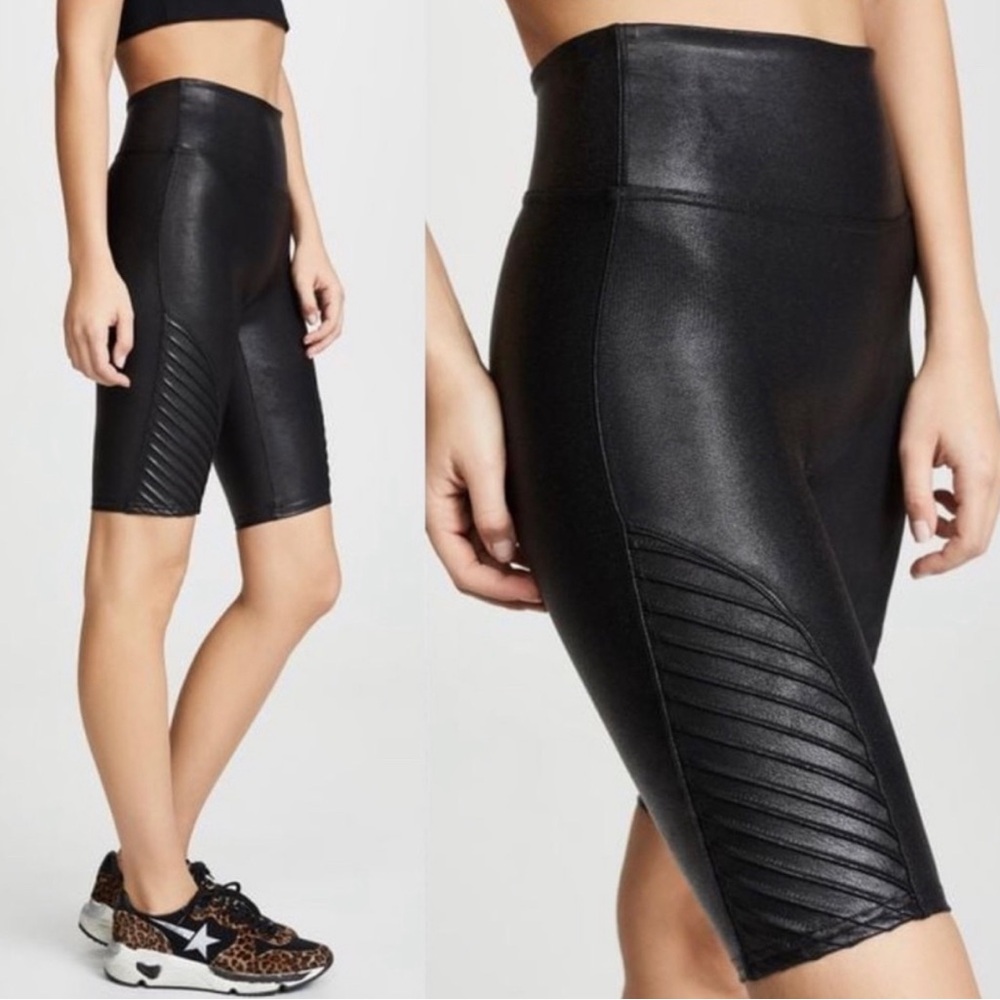 NEW!! SPANX XS Faux Leather Shaping Shorts ~SEXY & SNATCHED! (NO tags NO Tummy!) - Picture 1 of 10